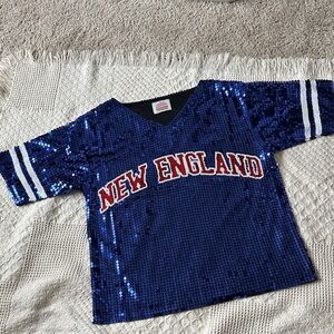 Mel the Clothing New England Patriots Sequin top